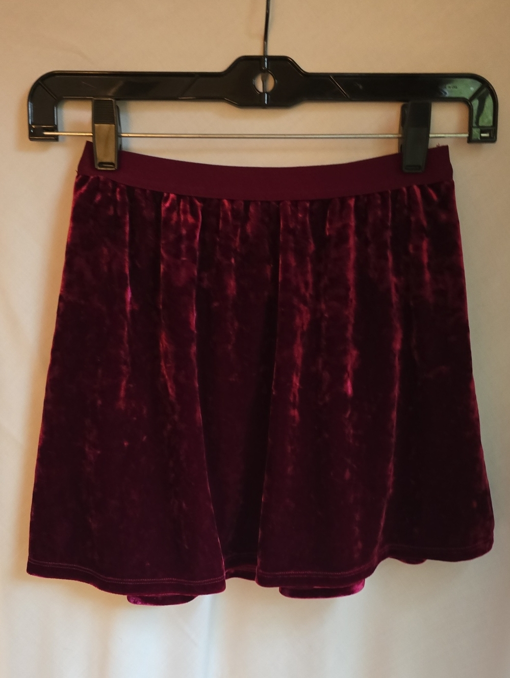 Place Crushed Velvet Skirt - Wine 7/8